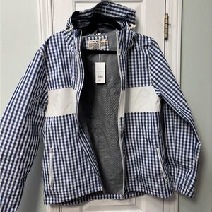 Tory Sport Blue Pigment Gingham Reflective Jacket